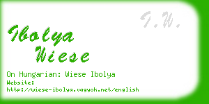 ibolya wiese business card